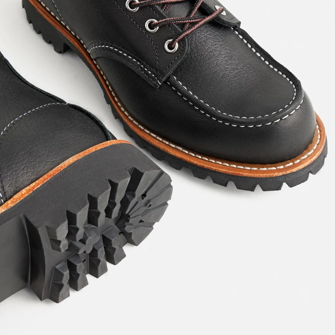 Red Wing Shoes 2949 Roughneck Moc Toe Black Oil Slick - Imagen 6