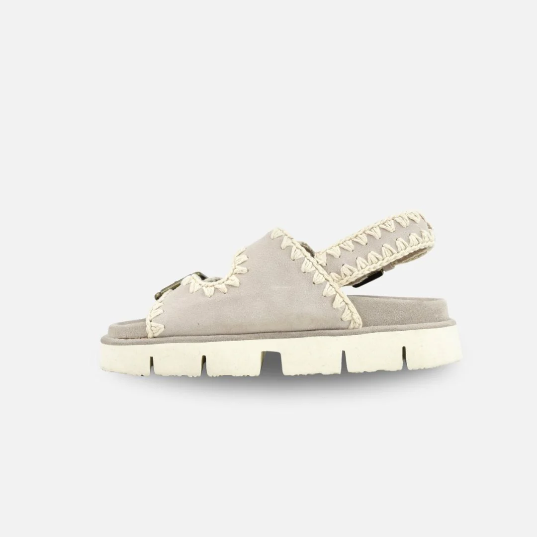 Mou Bio Sandal Two Bukless And Back Strap Chalk - Imagen 3