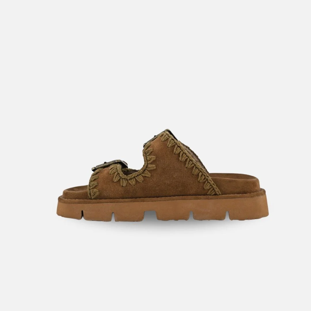 Mou Bio Sandal Two Bukless All Monochrome Nut Brown - Imagen 3