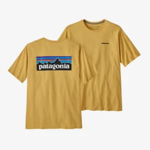 Patagonia Men's P-6 T-Shirt Logo Responsibili-Tee Surfboard Yellow