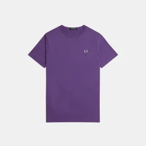 Fred Perry Crew Neck T-Shirt Amethyst & Silver Blue