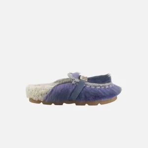 Mou Winter Bio Slide Long Hair Ponyskin Lavender