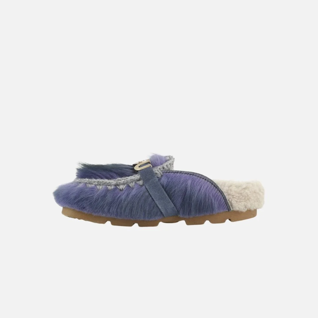 Mou Winter Bio Slide Long Hair Ponyskin Lavender - Imagen 3