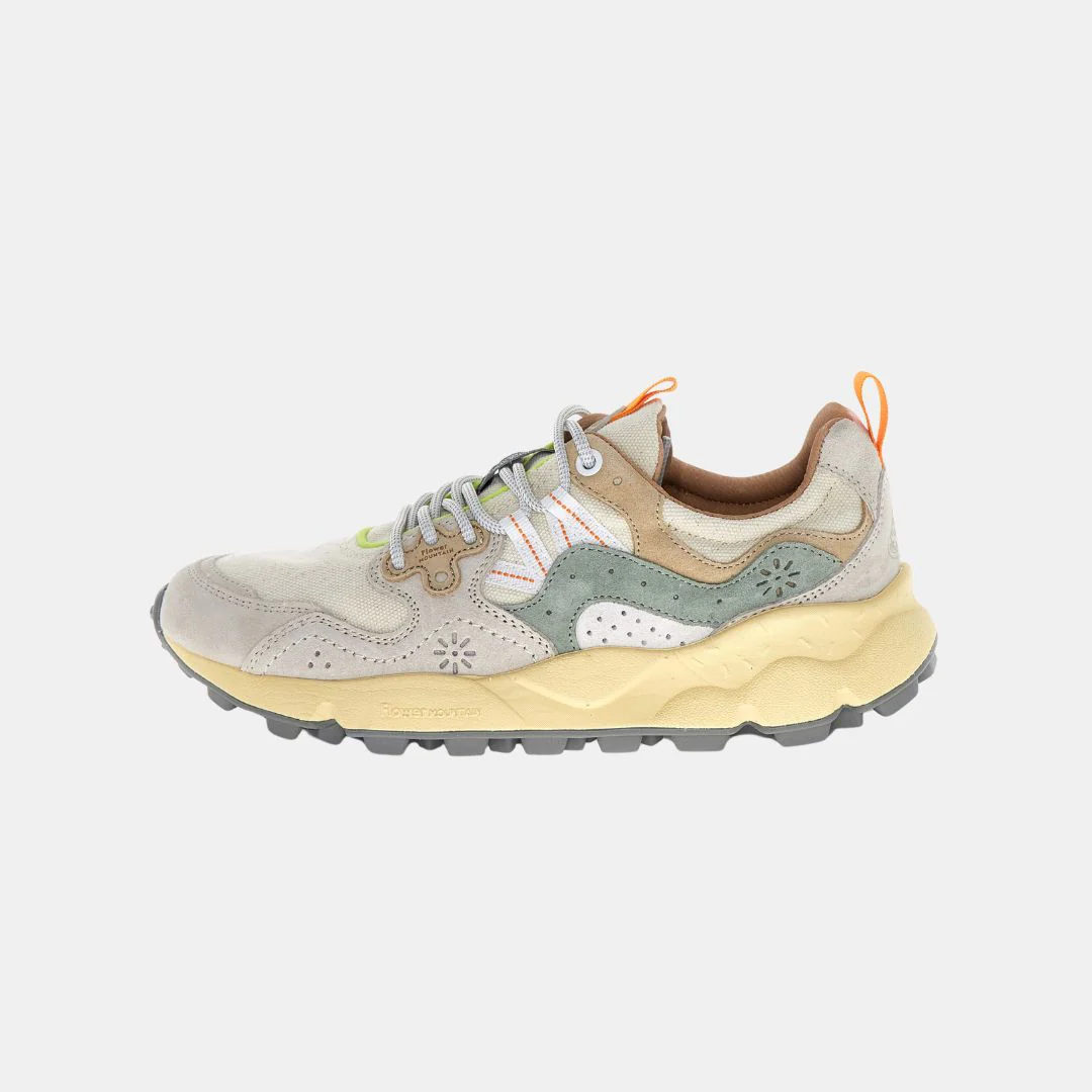 Flower Mountain Yamano 3 Uni Suede-Canvas Off White-Sage - Imagen 3