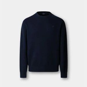 Hackett London Lambswool Crew Midnight Blue