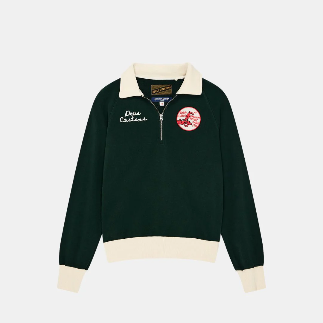 Deus Ex Machina Specter Zip Sweat Racing Green - Imagen 2