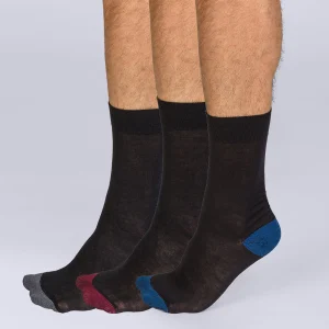 Lote de 3 calcetines de media pantorrilla Mix and Match para hombre Coton Style