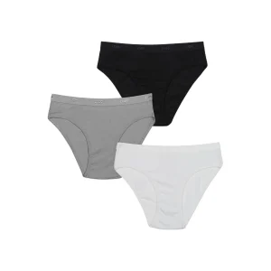 Juego de 3 bragas blancas, negras y grises Les Pockets DIM Girl