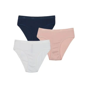 Pack de 3 bragas de niña de algodón elástico Les Pockets