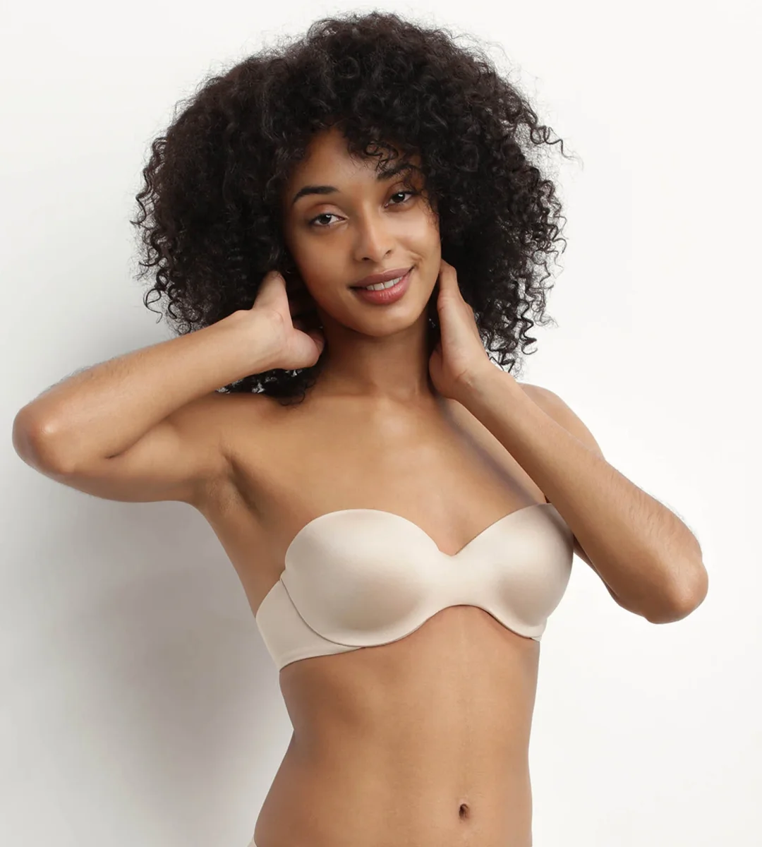 Sujetador tipo top de microfibra con tirantes extraíbles Nude de Dim - Imagen 2