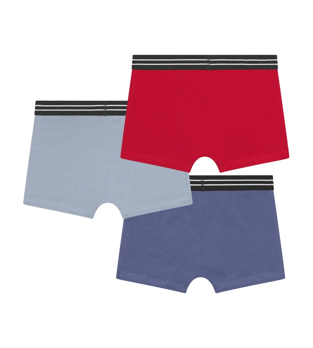 Pack de 3 calzoncillos de algodón elástico Ecodim Carmine Red Blue para niño - Imagen 3