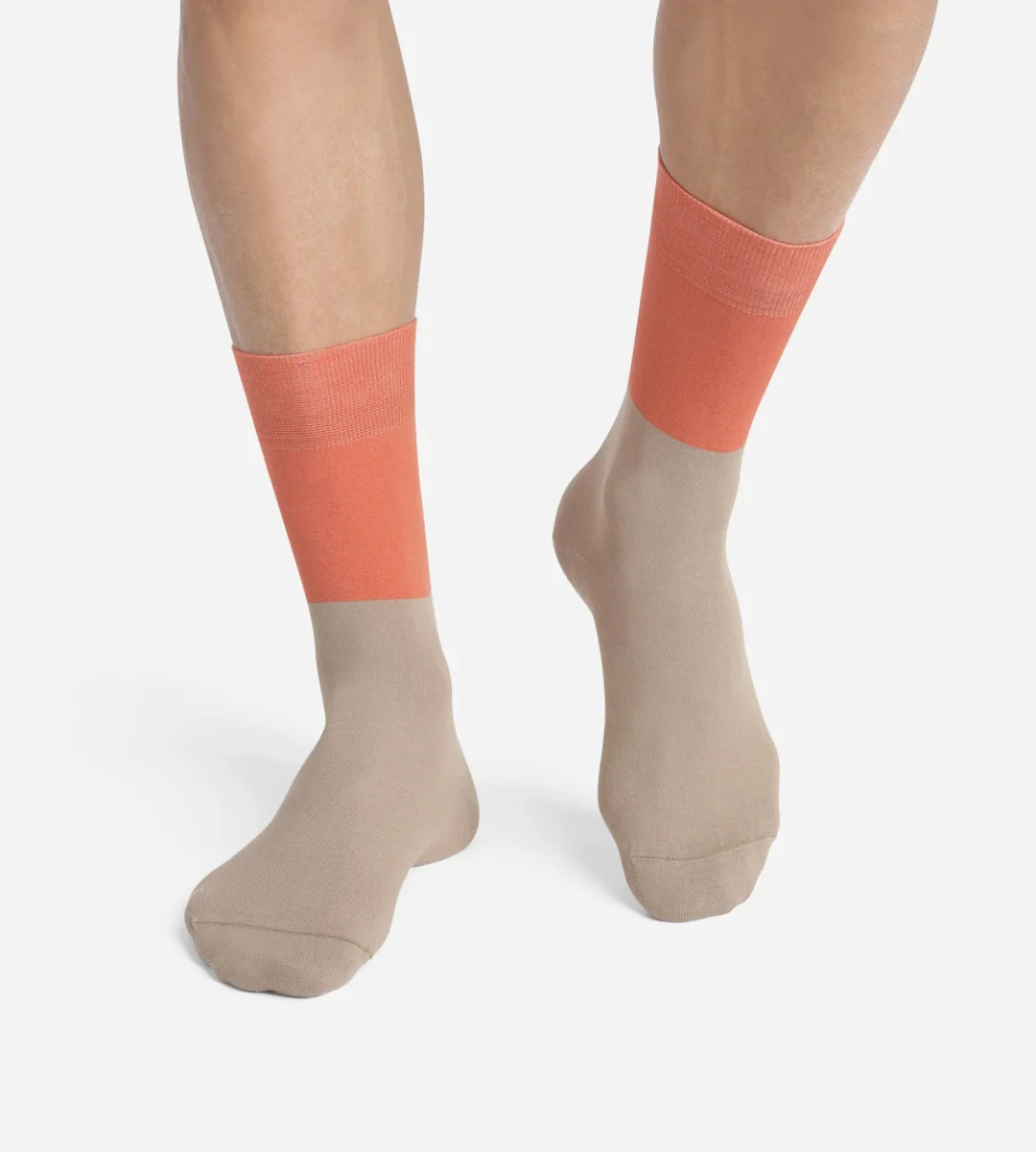 Calcetines de hombre de algodón efecto colourblock Praliné Dim Mode - Imagen 2
