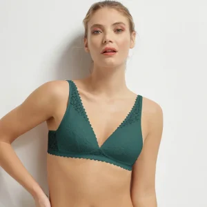 Sujetador triangular con espuma de microfibra verde Daily Dentelle